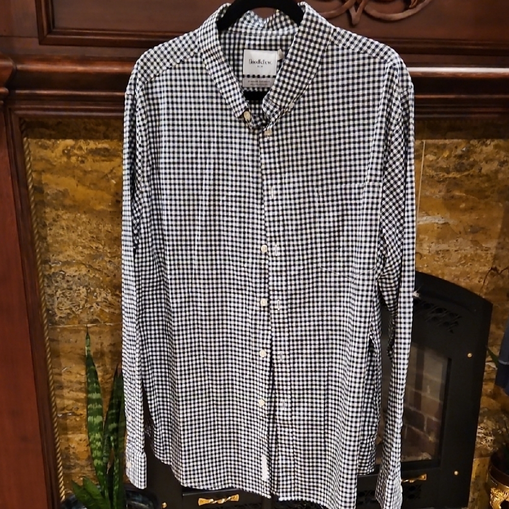 NWT Goodfellow & Co XL Black and White Checkered Blouse